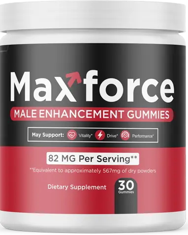 Max Force male vitality gummies, full bottle